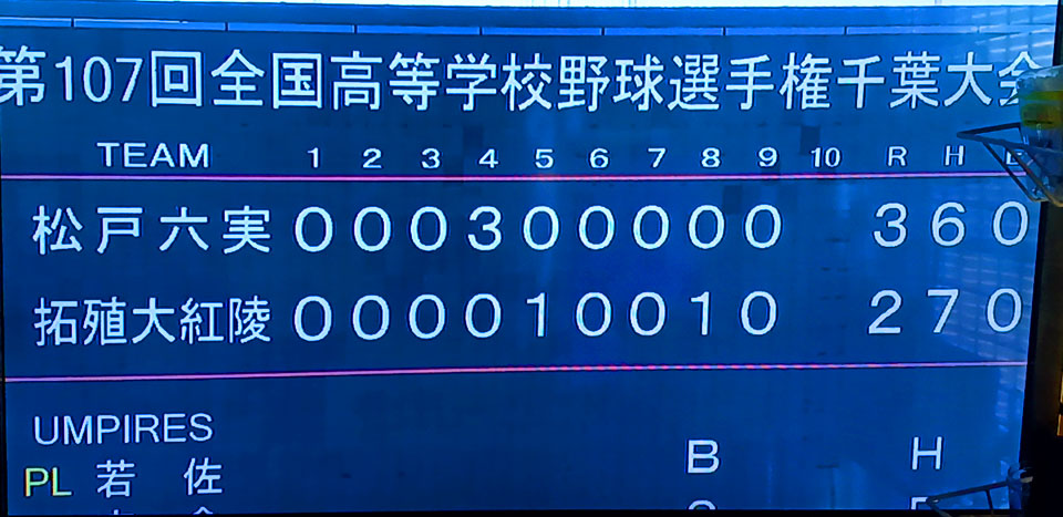 松戸六実高校野球部、大金星